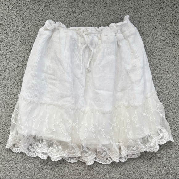ZARA Girls Lace Skirt White size M/6 - Picture 1 of 5